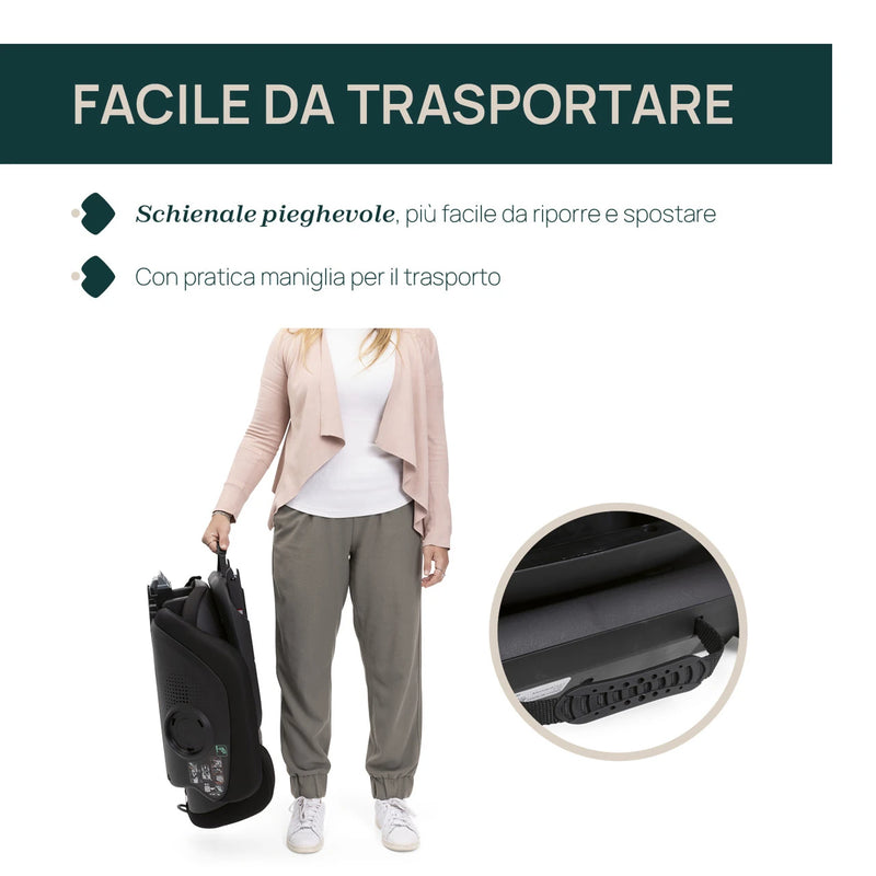 Fold&Go S i-Size Car Seat 100-150 cm - Posh Black