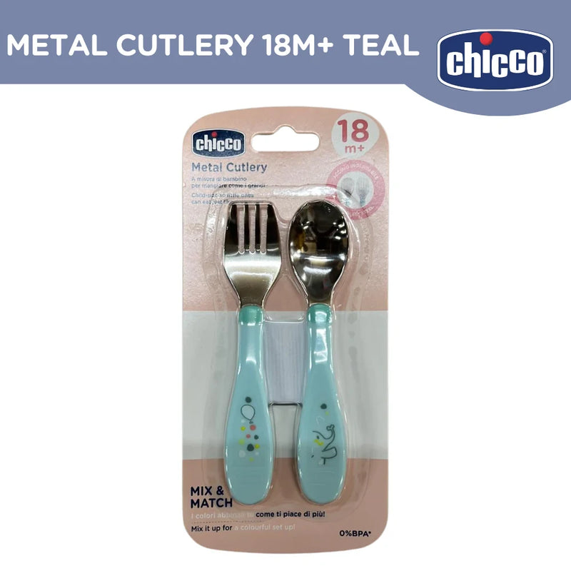 Metal Cutlery 18M+ - Teal