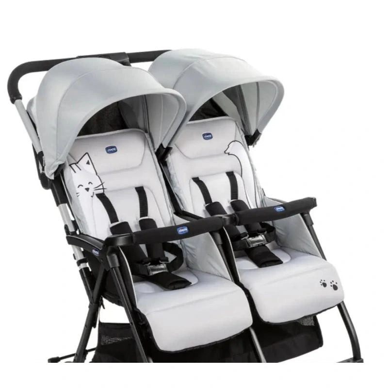 Ohlalà Twin Stroller - Silver Cat