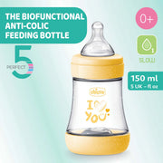 PERFECT 5 Feeding bottle 150ml - SLOW flow - Design C