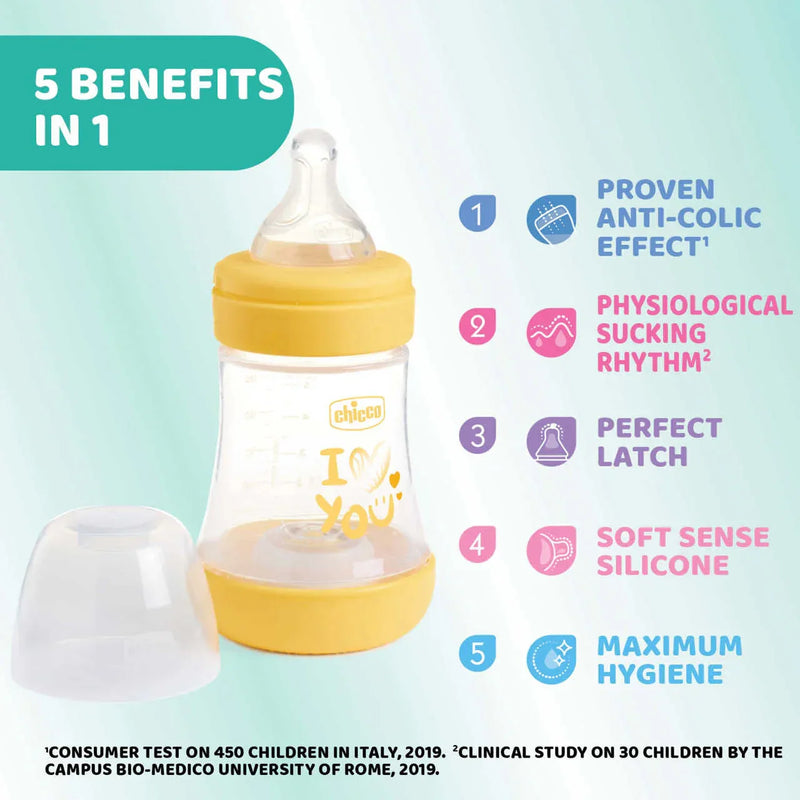 PERFECT 5 Feeding bottle 150ml - SLOW flow - Design C