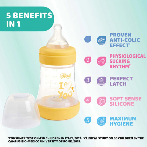 PERFECT 5 Feeding bottle 150ml - SLOW flow - Design C