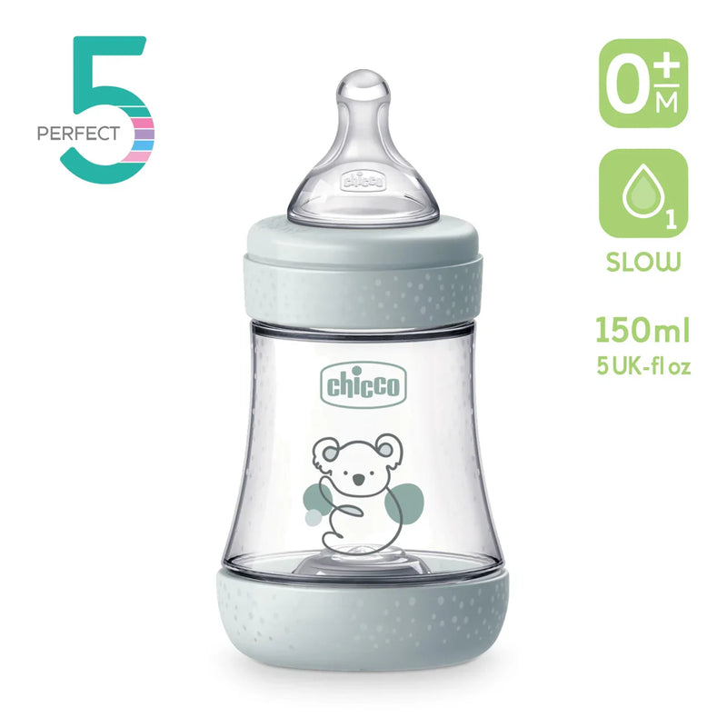 PERFECT 5 Feeding bottle 150ml - SLOW flow - Design D
