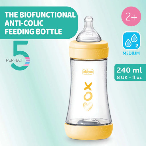PERFECT 5 Feeding bottle 240ml - MEDIUM flow - Design A