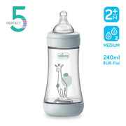 PERFECT 5 Feeding bottle 240ml - MEDIUM flow - Design B