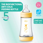 PERFECT 5 Feeding bottle 240ml - MEDIUM flow - Design E