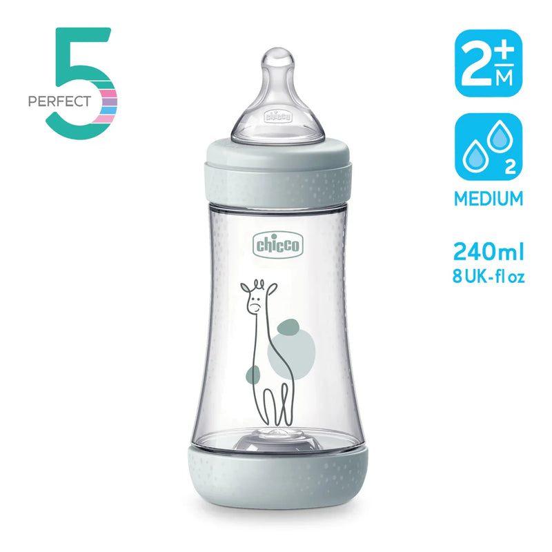 PERFECT 5 Feeding bottle 240ml - MEDIUM flow - Design F